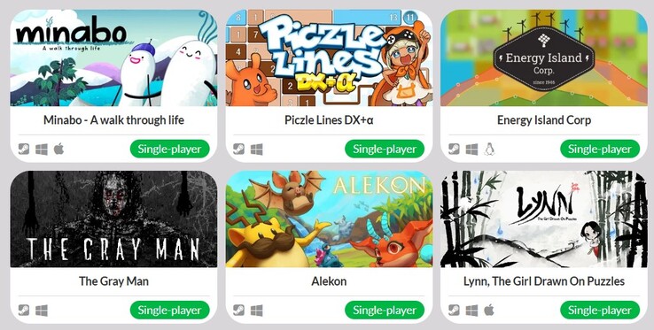 Az Indie Corp csomagban található összes játék. (Kép forrása: IndieGala)