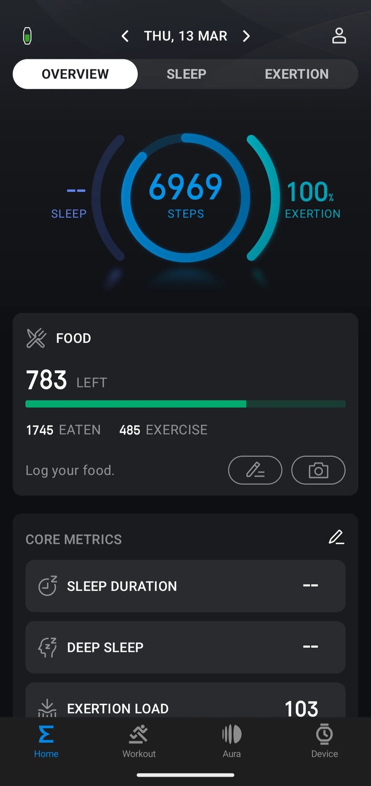 A Zepp alkalmazás Food Log funkciója. (Kép forrása: u/TakenByVultures via Reddit)