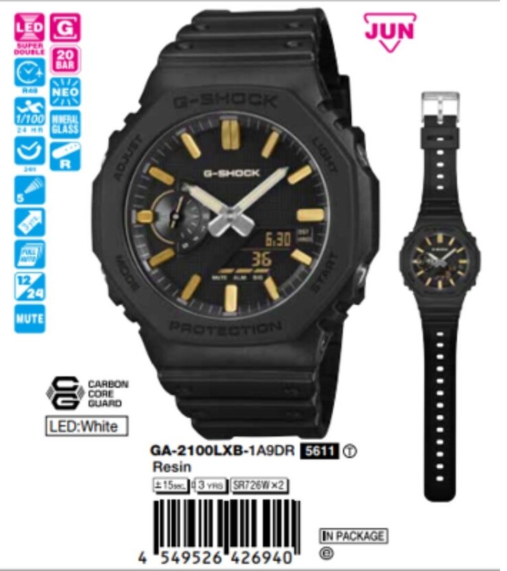 A Casio G-Shock GA-2100LXB-1A9 óra