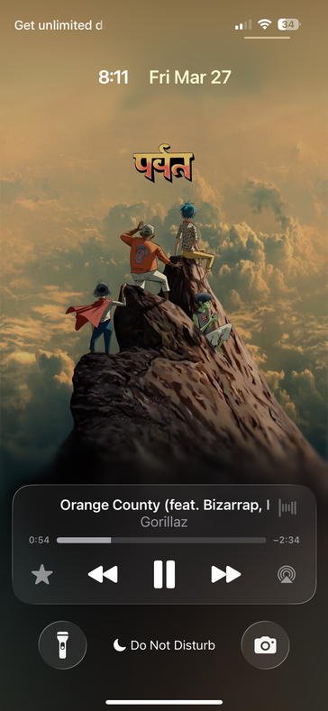 A Apple Music lockscreen az egyik legtisztább UI választás ehhez az alkalmazáshoz - az albumok 