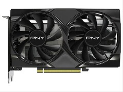 A PNY RTX 5060 Overclocked kétventilátoros hűtővel és teljesen fekete kialakítással rendelkezik. (Kép forrása: Best Buy)