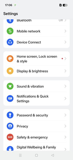 Beállítások oldal