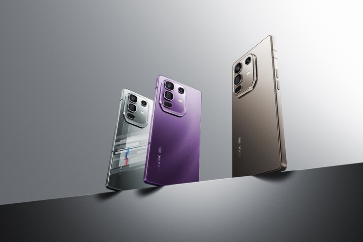Az Infinix Note 50 Pro+ 5G Titanium Grey, Enchanted Purple és Racing Edition színekben lesz elérhető (Kép forrása: Infinix)
