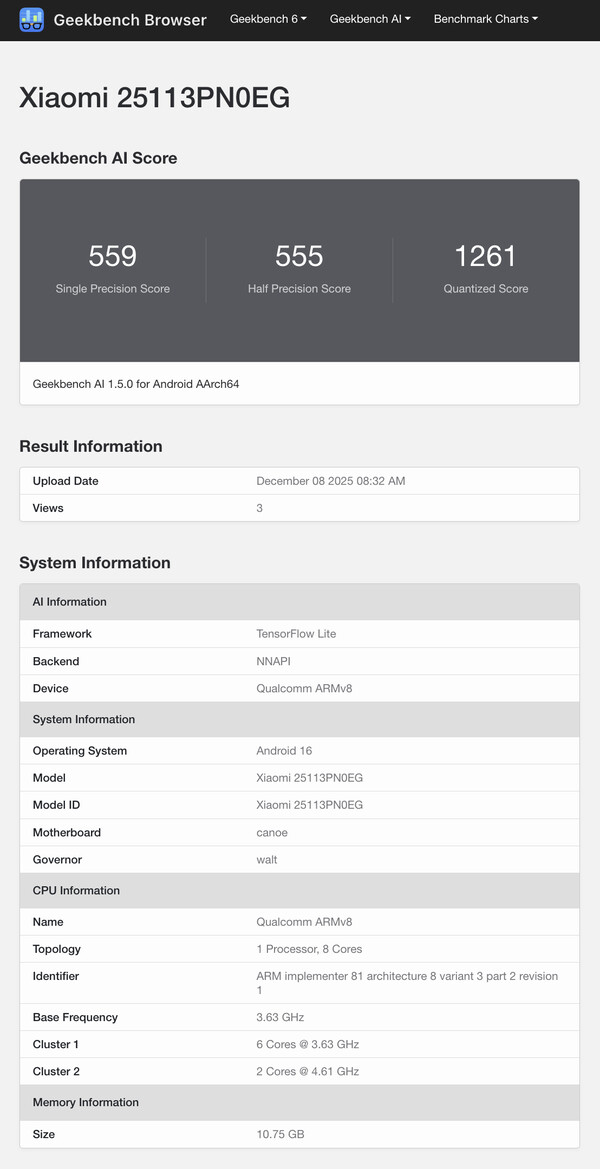 (Kép forrása: Geekbench)
