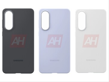Galaxy Az S25 Edge kiszivárgott képe (szerkesztve) három színben mutatja a szilikon tokot. (Kép forrása: Android Headlines)