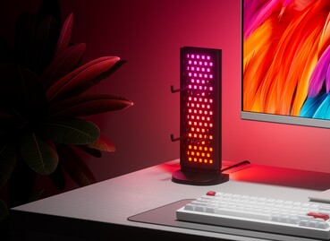 Nanoleaf Pegboard Desk Dock kampós oldala (Kép forrása: Nanoleaf PR)