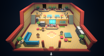 A képen: Játékmenet-képernyőkép a Pokémon Gamma Emerald című játékból.