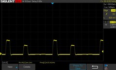 25% fényerő: 15,42 kHz PWM