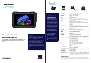 Panasonic Toughbook G3 műszaki adatai