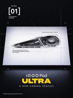 Az iQOO Pad Ultra beépített hűtőventilátora és műszaki adatai