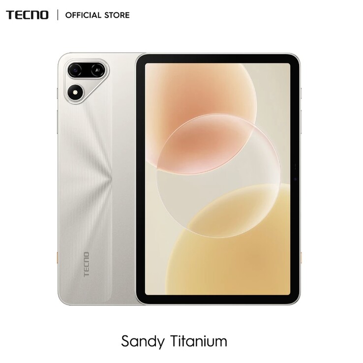 A Tecno Megapad SE 2 „Sandy Titanium” színben.