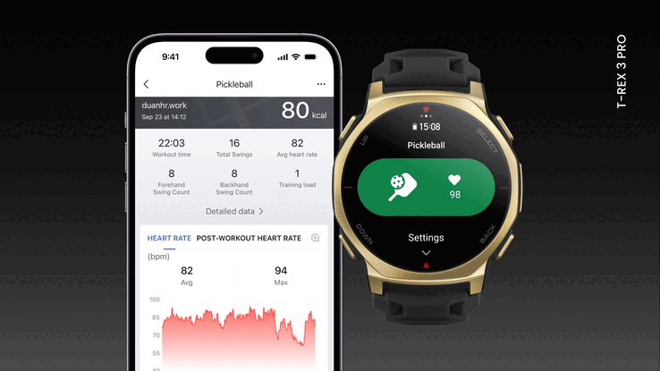 Az Amazfit 2026. szeptemberi szoftverfrissítése továbbfejleszti a pickleballt