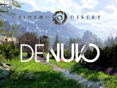 A Crimson Desert banner a Denuvo logóval látható