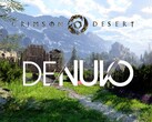A Crimson Desert banner a Denuvo logóval látható