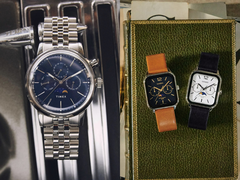 A Timex Marlin Moon Phase 40mm (balra) és az MTP-M305L órák (jobbra), a képen. (Kép forrása: Timex/Casio)