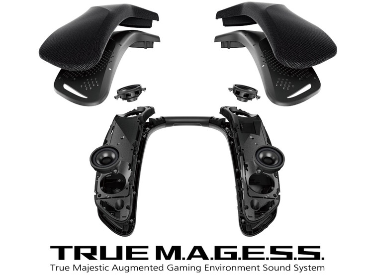 A Panasonic SC-GNW10S-FF nyakhangszóró négy 38 mm-es kúpos meghajtót használ a 4.0 surround hangzás előállításához. (Kép forrása: Panasonic)