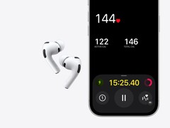 Egy kép a Apple AirPods Pro 3 készülékről egy iPhone mellett