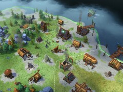 Egy kép, amelyen a Northgard: Definitive Edition című játék egyik faluja látható.