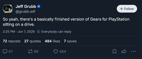 Jeff Grubb posztja a Gears of War: E-Day PS5 buildről
