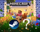 Minecraft banner a Steam logóval