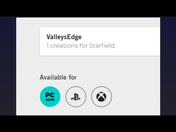 Starfield PS5 mod PlayStation logó (Kép forrása: screenshot, GamingLeaksAndRumours subreddit)
