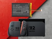 Switch 2 konzol a képen csereakkumulátorral