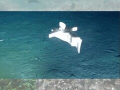 A robot képe az óceán fenekén (A kép forrása: a kutatócsoport; szerkesztve)