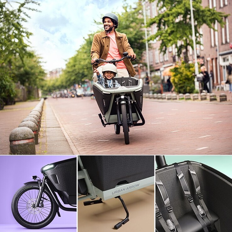 Az Urban Arrow FamilyNext Pro mostantól elegáns, új, lekerekített dobozos kialakítással rendelkezik (Kép forrása: Urban Arrow)