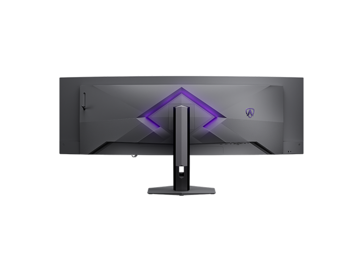 Az AOC Agon Pro AGP497UCZD gamer monitor hátsó nézete