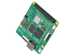 A Raspberry Pi Compute Module 0 a hivatalos IO-kártyához csatlakoztatva. (Kép forrása: via ITHome &amp;amp; OpenEmbed)