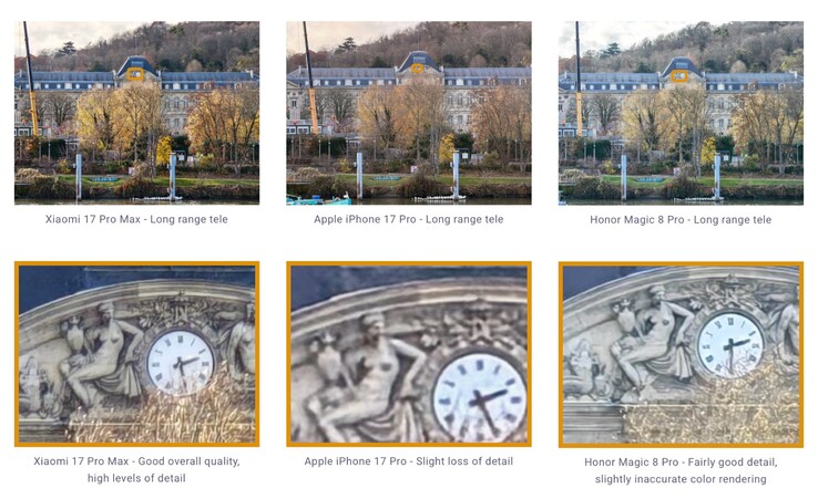 A telefotó kamera viszonylag részletes fényképeket készít.