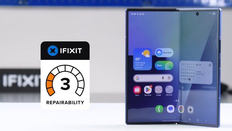 A Samsung Galaxy Z Fold 7 csak 3 pontot kap a 10-ből 10-ből a javíthatóságra az iFixit-től.