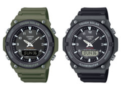A Casio megjelentette az AQ-S820W-1AV (jobbra) és az AQ-S820W-3BV (balra) órákat Európában. (Kép forrása: Casio)
