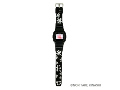 Az új Casio G-Shock óra (a képen) játékos fekete-fehér dizájnja a Noritake ikonikus &quot;Reach Out&quot; művészeti alkotása által inspirált. (A kép forrása: @kinashiten on X/Twitter)