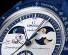 Az új Mission to Earthphase - Moonshine Gold óra (a képen) holdfázisjelzővel rendelkezik a 2 órai segédmutatónál és a 10 órai földfázisjelzővel. (Kép forrása: Swatch)