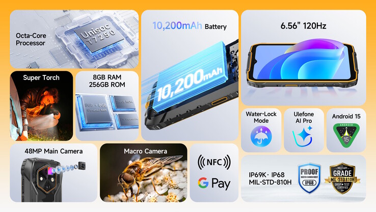 Az NFC elérhető, de az 5G nem. (Kép forrása: Ulefone)