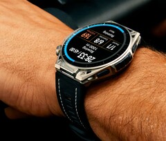 Az Amazfit Balance Ultra titánból és zafírkristályból készült.