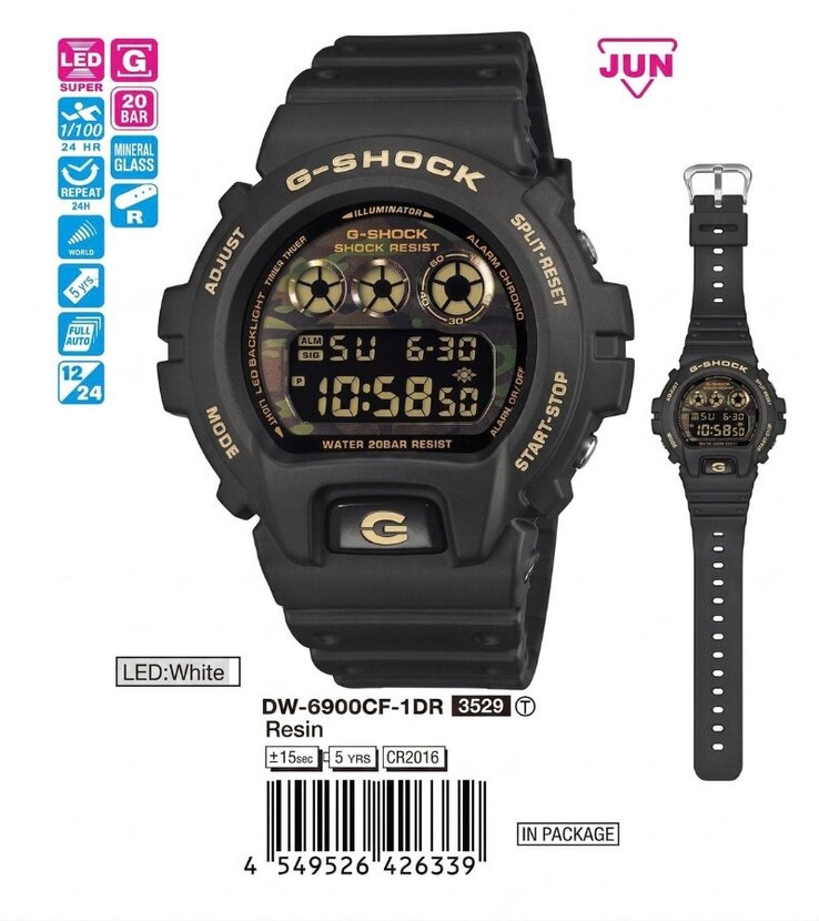 A Casio G-Shock DW-6900CF-1 óra