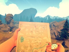 Egy kép, amely egy térképet mutat a Firewatchban; a játék most 80%-os kedvezménnyel kapható a Steamen.
