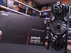 A Hardware Unboxed az ASRock Taichi Radeon RX 9070 XT-t használta az összehasonlításhoz. (Kép forrása: Hardware Unboxed a YouTube-on, szerkesztve)