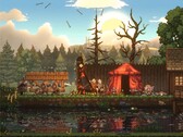 A Sons of Valhalla című játékból származó, egy csatát ábrázoló kép.
