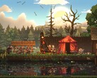 A Sons of Valhalla című játékból származó, egy csatát ábrázoló kép.