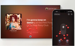 Apple Az iPhone-okkal ellátott tévékészülékek karaoke-gépekké válnak a tvOS 26 segítségével. (Kép forrása: Apple)