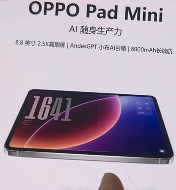 Oppo Pad Mini akkumulátor mérete.