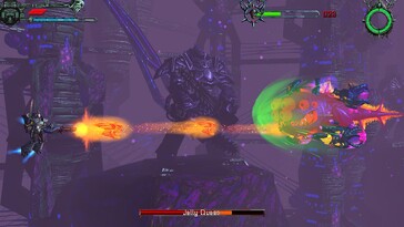 A képen: A Valfaris játékmenetéről készült screenshot: Mecha Therion.