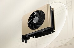 A kompakt MSI GeForce RTX 5050 Inspire ITX elegáns, aranyszínű dizájnnal rendelkezik (Kép forrása: MSI)