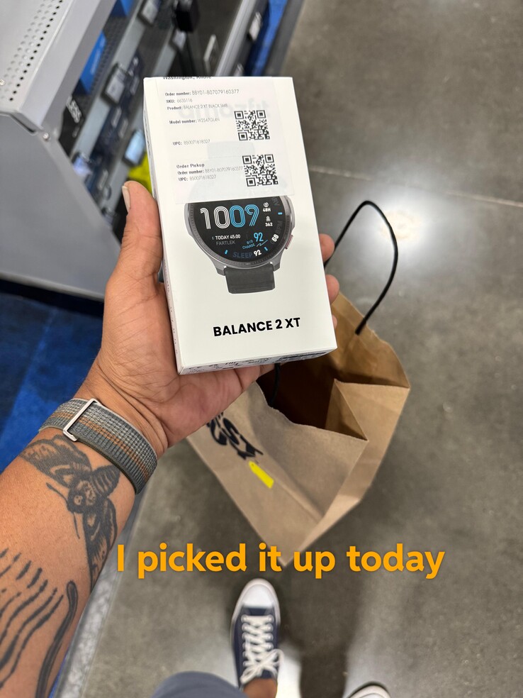 Az Amazfit Balance 2 XT okosóra megrendeléseit a felhasználók teljesítik, amint azt a Reddit-en megerősítették (fenti felhasználói kép). (Kép forrása: u/AndrePDX via Reddit)