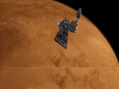 Művészi lenyomat az ExoMars 2016 Trace Gas Orbiterről a Marson