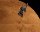 Művészi lenyomat az ExoMars 2016 Trace Gas Orbiterről a Marson