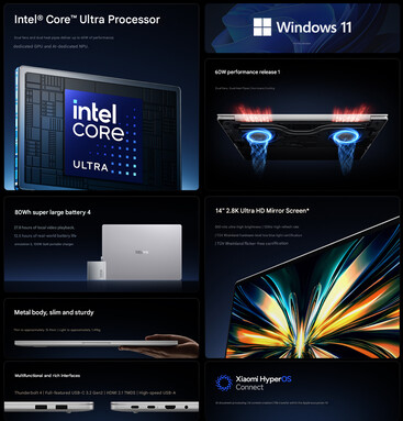 A Redmi Book 14 2026 laptop legfontosabb jellemzői (gépi fordítás)